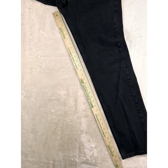 Levi's 505 Mens Black Dark Wash 5 Pocket Denim Straight Leg Jeans Size 34X34 - Picture 5 of 7